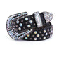 Diamond Bling Leather Belt