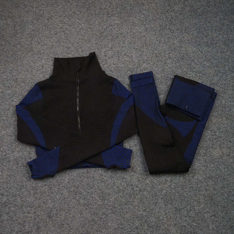 Three-piece Nylon Stretch Fitness Suit