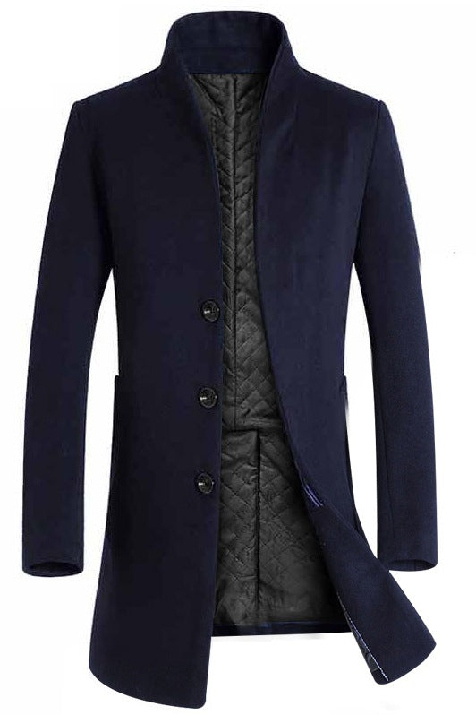 Long Woolen Trench Coat