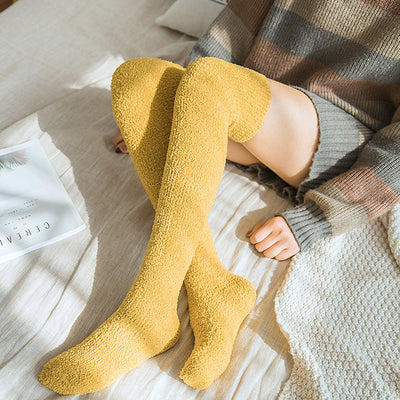 Long Coral Fleece Socks