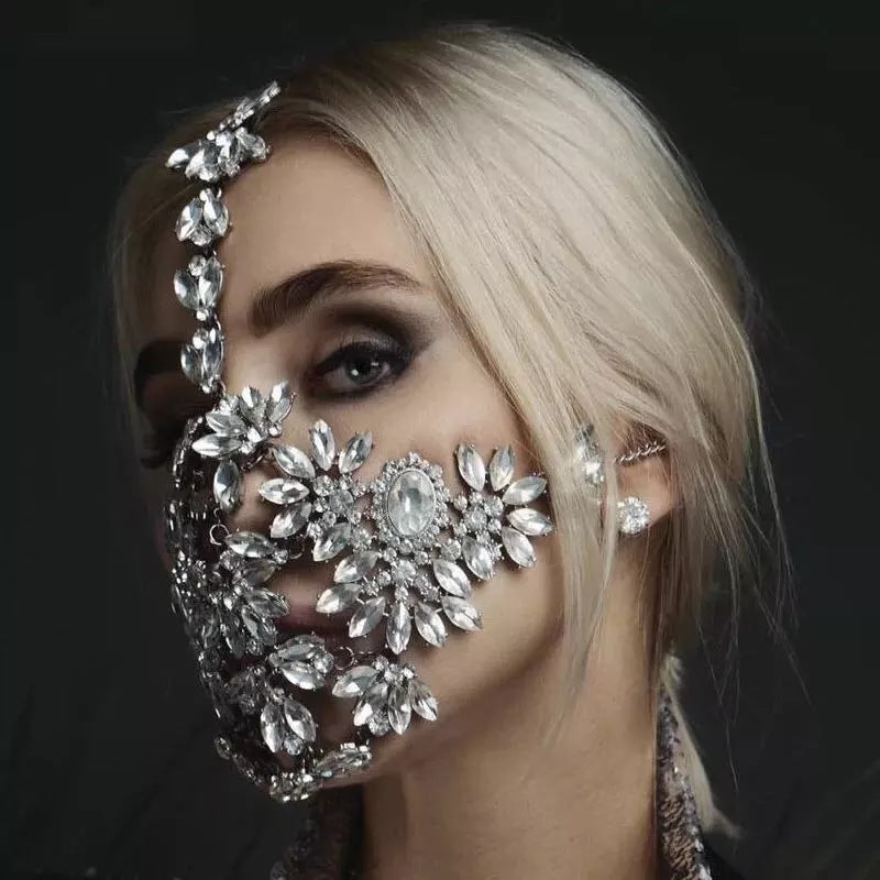 Rhinestone Crystal Masquerade Mask