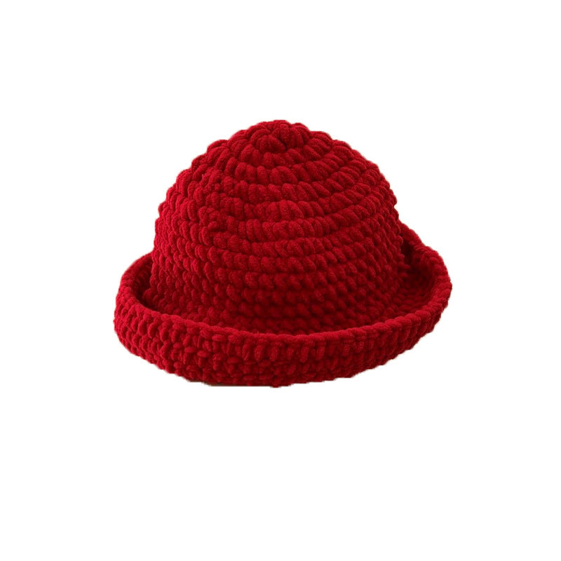 Handmade Crochet Coarse Wool Hat