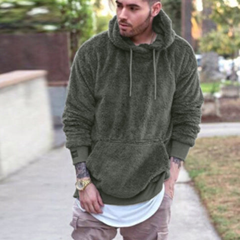 Plush Fluff Hooded Pullover Sweatshirt