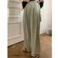 Wide Leg High Waist Drape  Commuter Pants