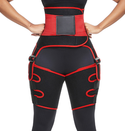 Waist Belt plus Leg Strap Adjustable One-piece Sports Girdle  (up to 3XL)