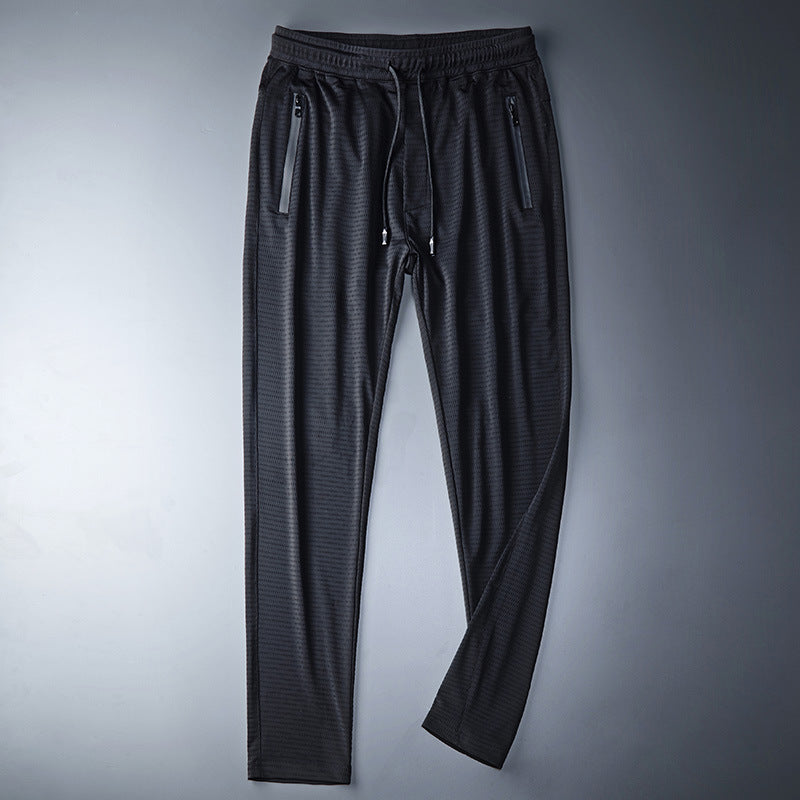Ice Silk Elastic Loose Sweatpants
