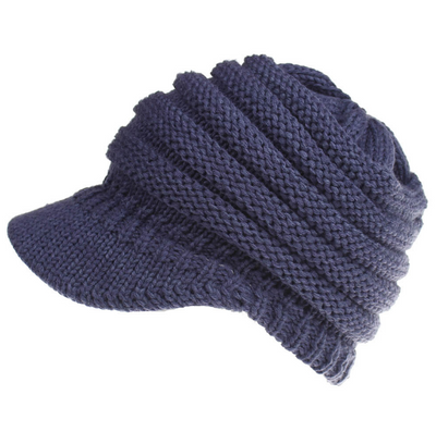 Soft Knitted Ponytail Beanie Cap