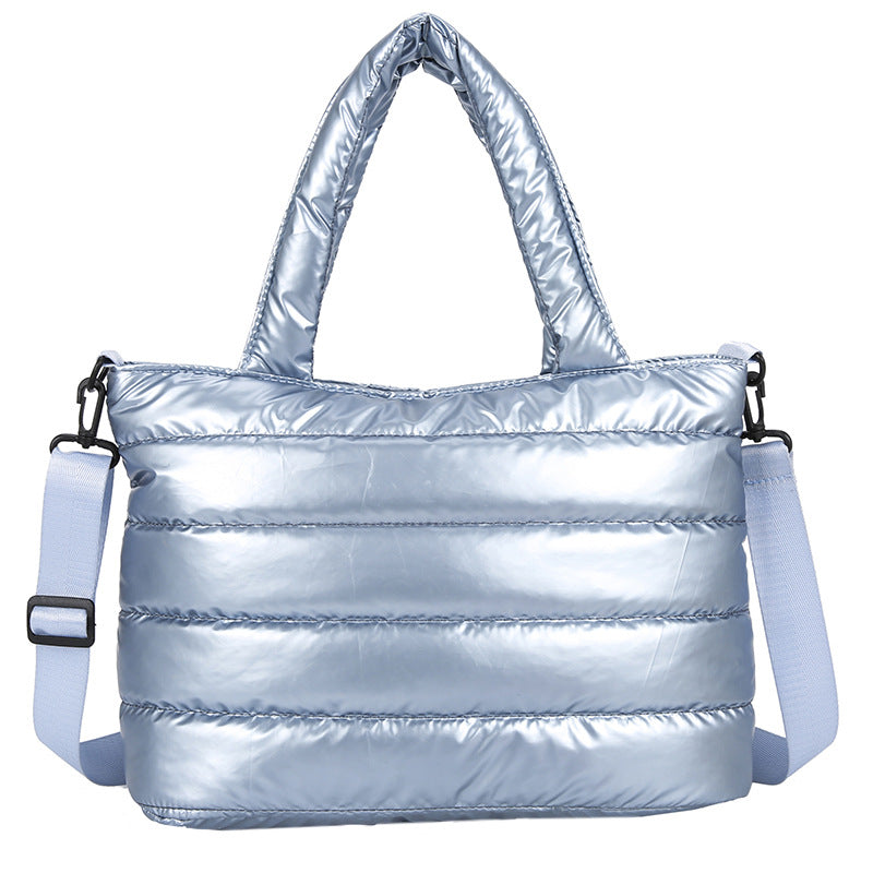 Shiny Puffy Shoulder Handbag