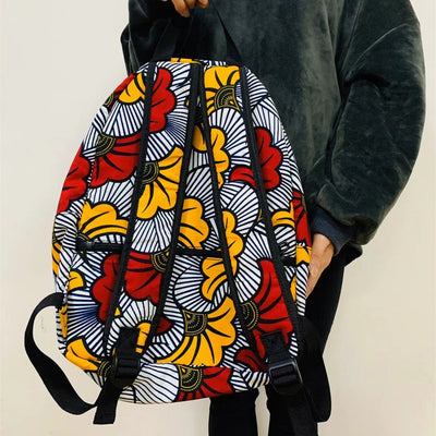 African Wax Cloth Backpack