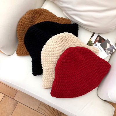 Handmade Crochet Coarse Wool Hat