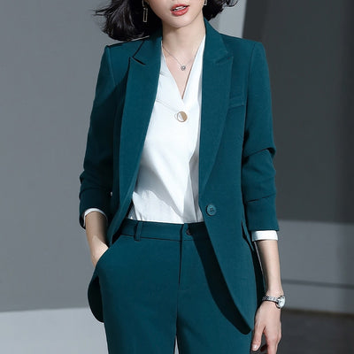 Blazer Top and Choice of Pants or Skirt Bottom Business Suit