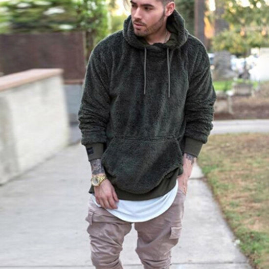 Plush Fluff Hooded Pullover Sweatshirt
