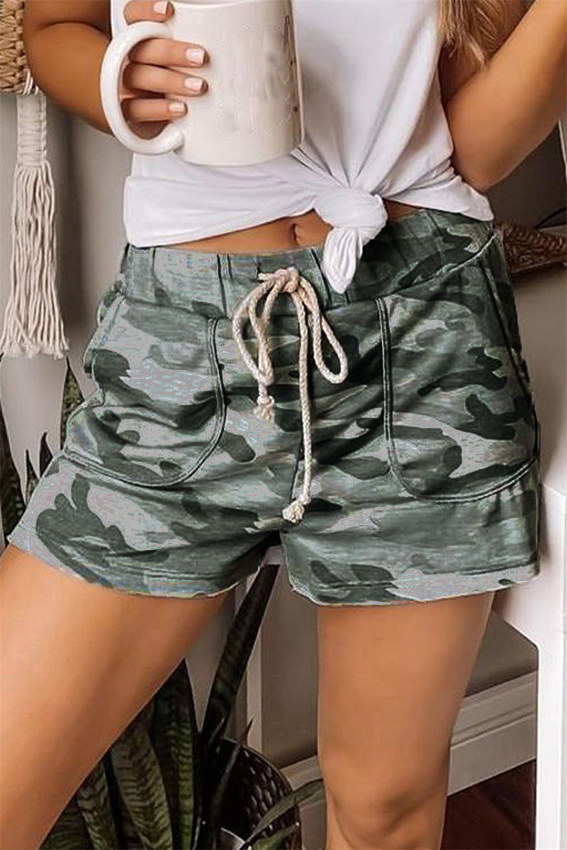 Loose Strap Camo Shorts