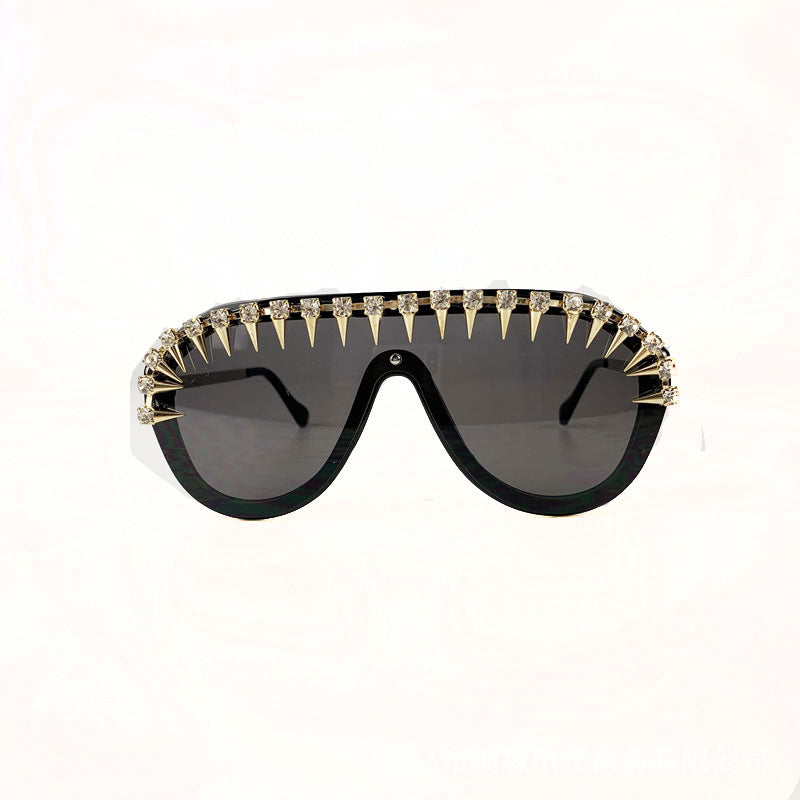 Steam Punk Diamond Oversized Sunglasses