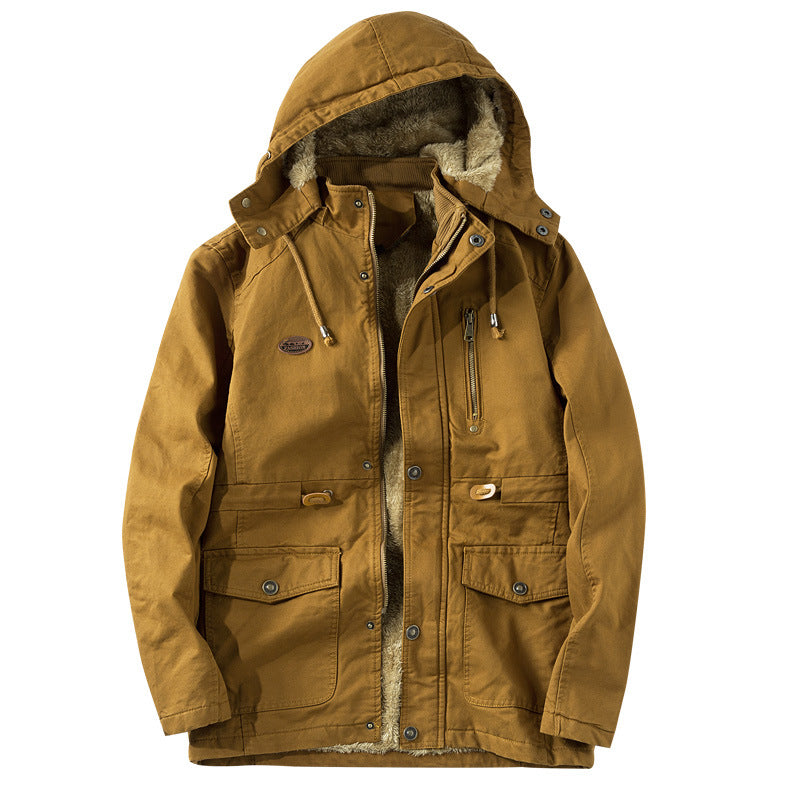 Mid-length Cotton Military Style Coat