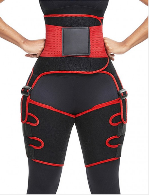 Waist Belt plus Leg Strap Adjustable One-piece Sports Girdle  (up to 3XL)