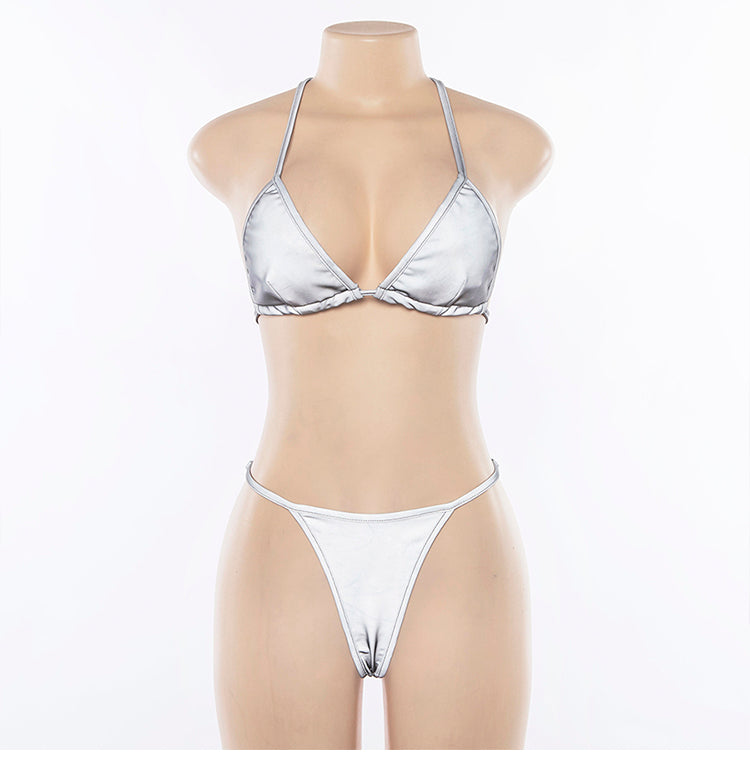 Reflective Silver Bikini