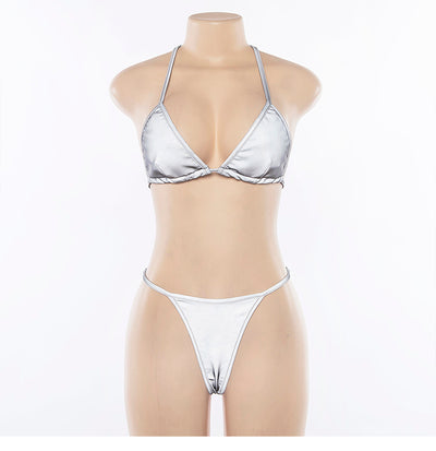 Reflective Silver Bikini