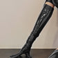 High Stretch Shiny Faux Leather Bodysuit and Gloves