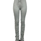Micro-Flare Stacked Slit Sweatpants