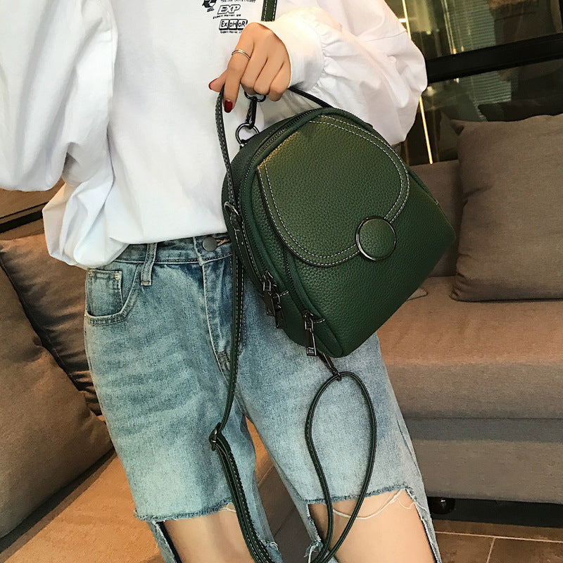 Small Faux Leather Backpack/Handbag