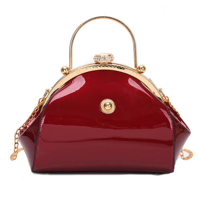 Faux Leather Shiny Handbag