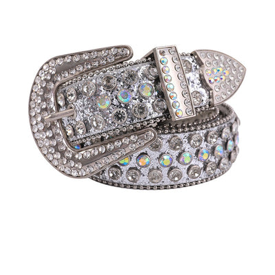 Diamond Bling Leather Belt