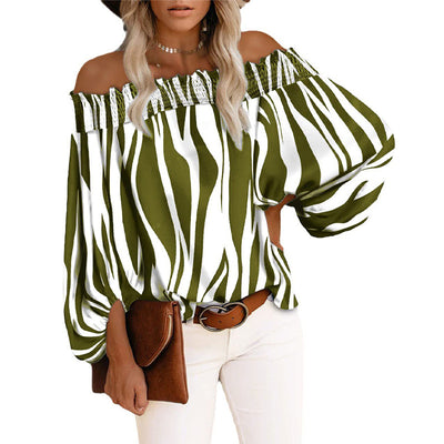 Vertically Striped Chiffon Shirt (up to 5XL)
