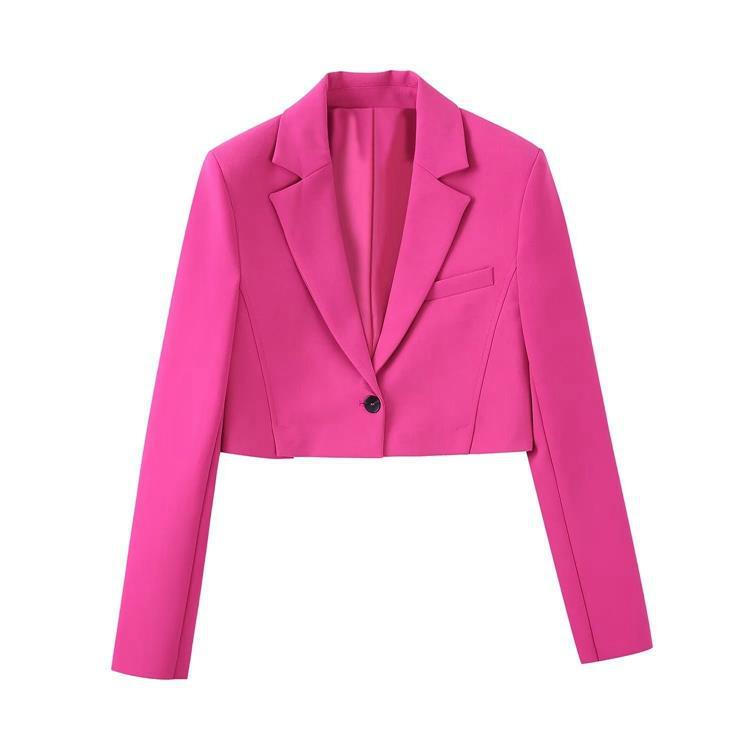 Cropped Blazer and Mini Skirt Two Piece Suit