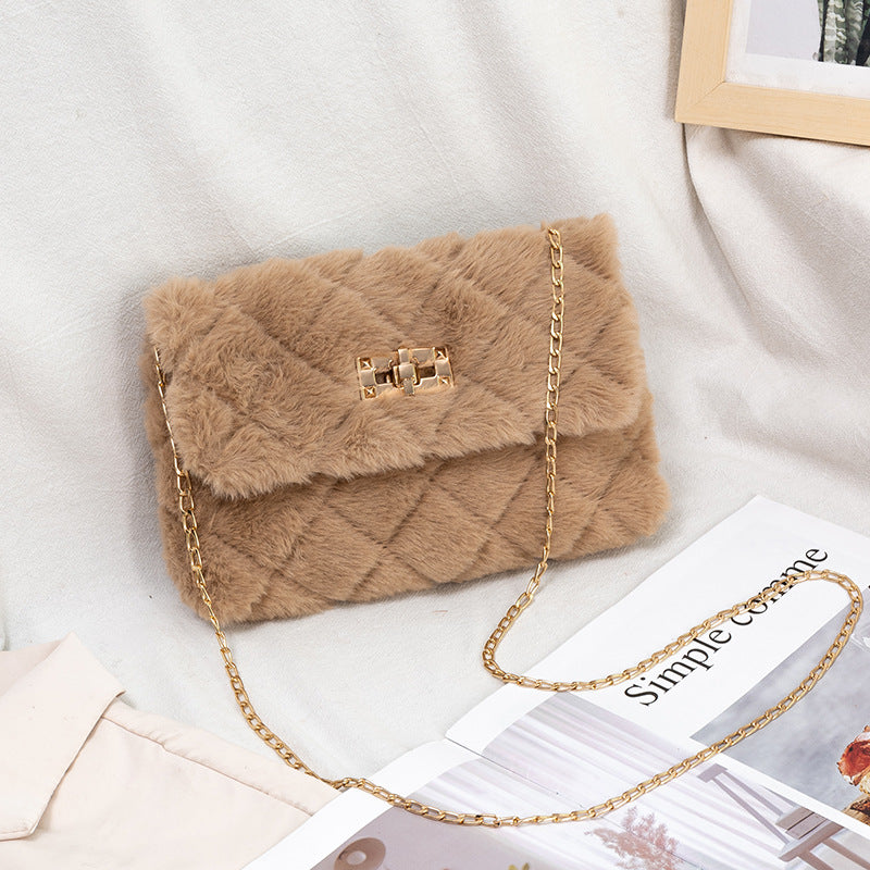 Plush Ringer Shoulder Bag