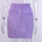 Purple Corduroy Skirt