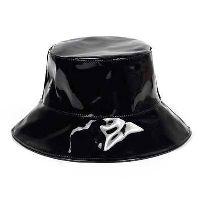 Shiny Faux Leather Bucket Hat