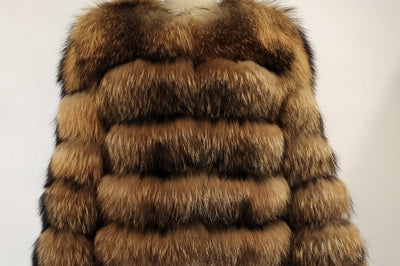 Faux Fur Puff Coat w/Hood (up to 4XL)