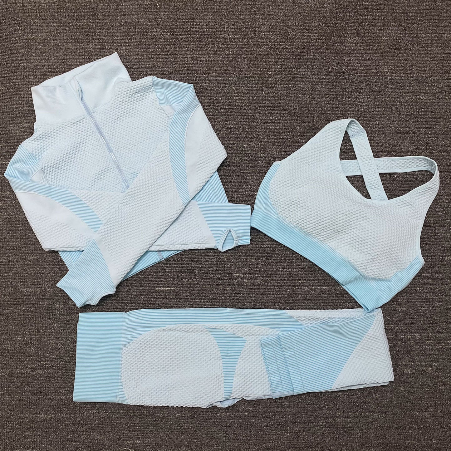 Three-piece Nylon Stretch Fitness Suit