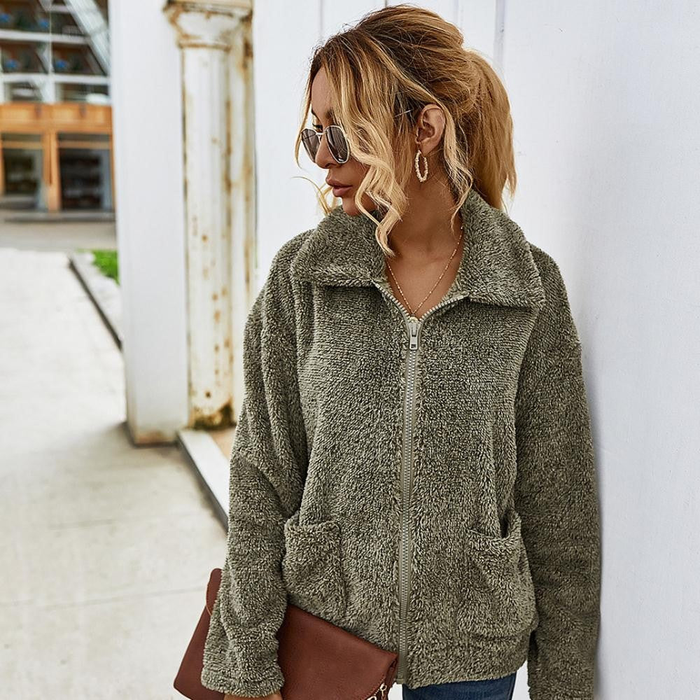 Warm & Fuzzy Zipper-up Coat
