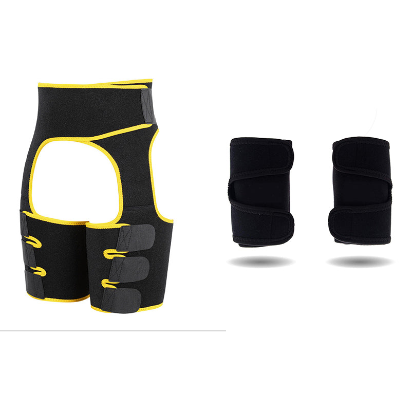 Waist Belt plus Leg Strap Adjustable One-piece Sports Girdle  (up to 3XL)
