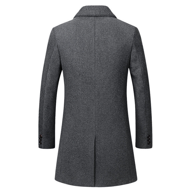 Long Woolen Trench Coat