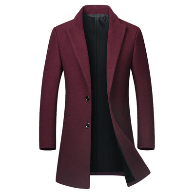 Long Woolen Trench Coat