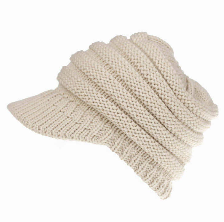 Soft Knitted Ponytail Beanie Cap