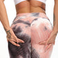 Tie-Dye Jacquard Bubble Yoga/Workout Pants (up to 3XXL)