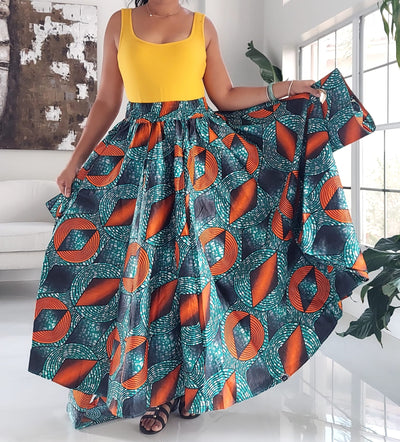 NEW Long Wrap Skirt, Scarf & Pocketbook Set