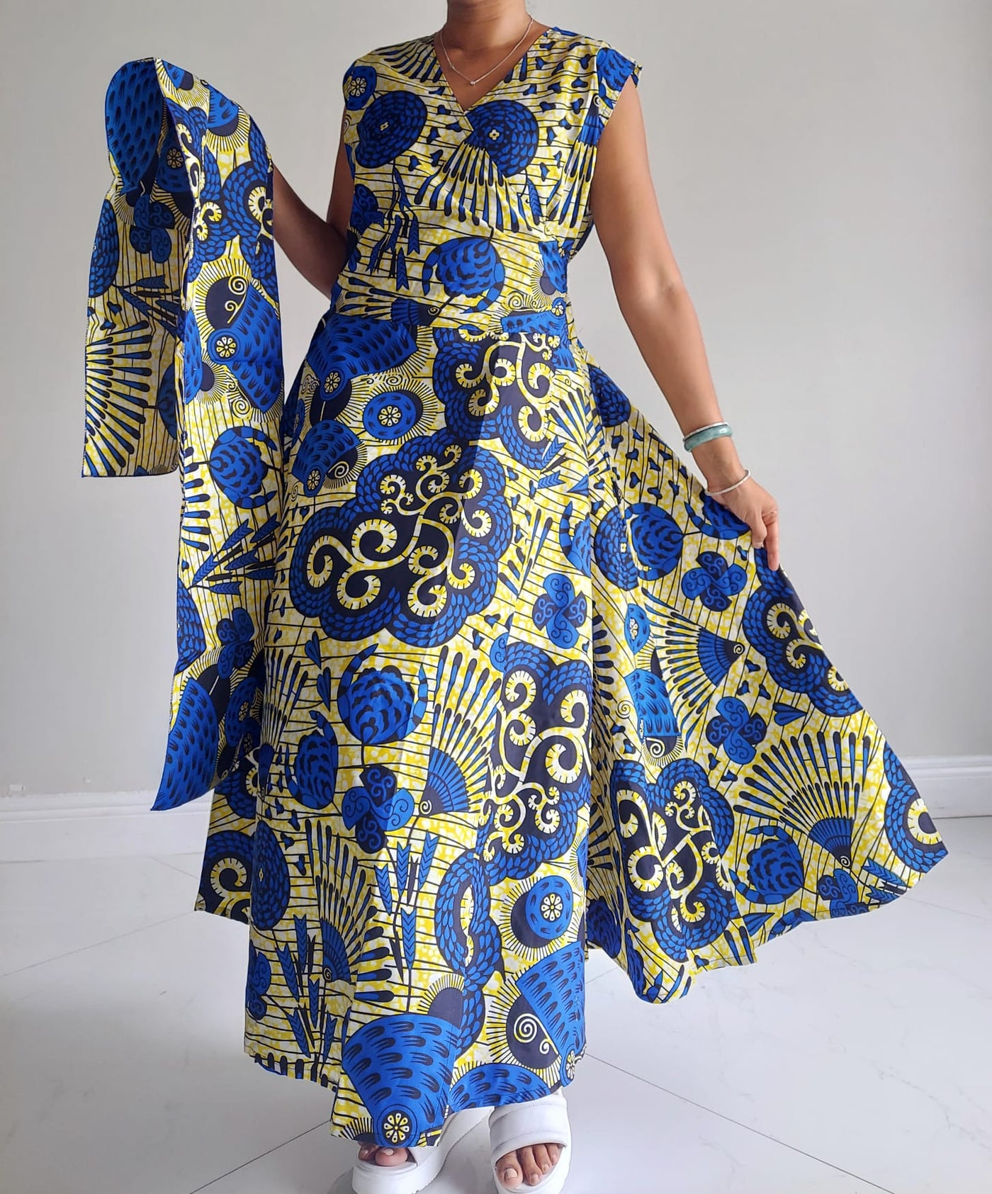 NEW-Long Wrap Dress