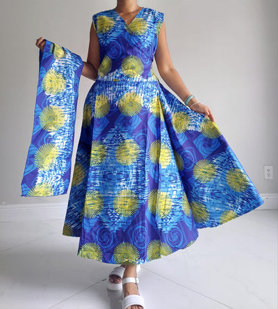 NEW-Long Wrap Dress