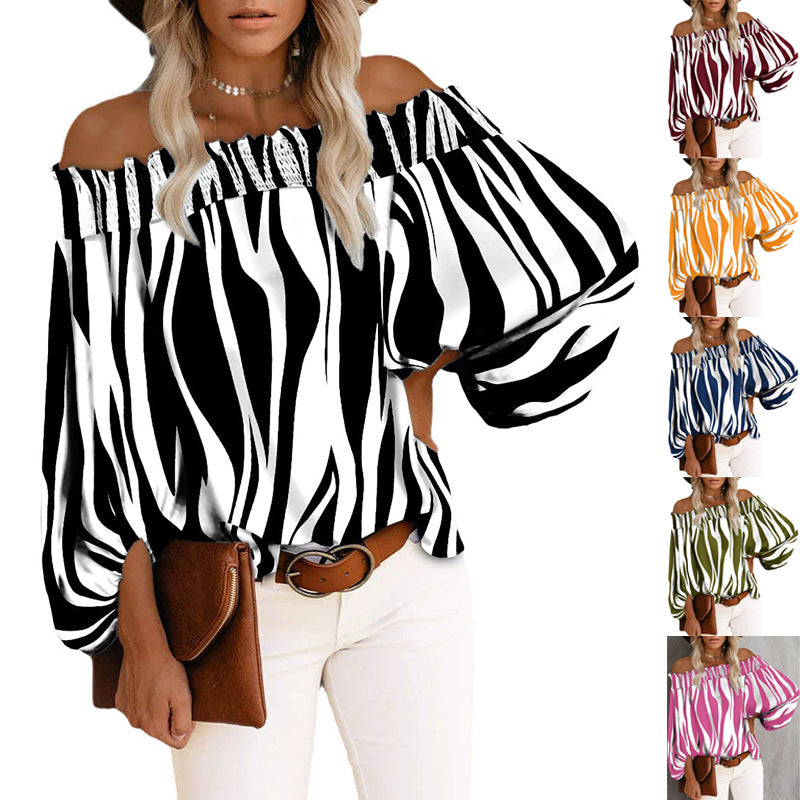 Vertically Striped Chiffon Shirt (up to 5XL)