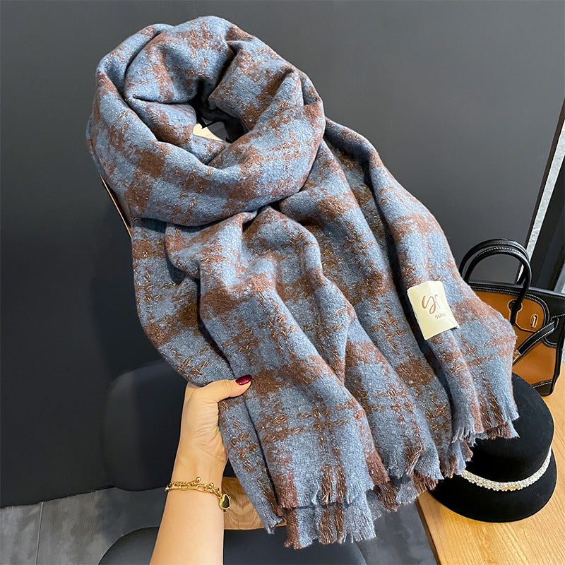 YF Plaid Imitation Cashmere Scarf