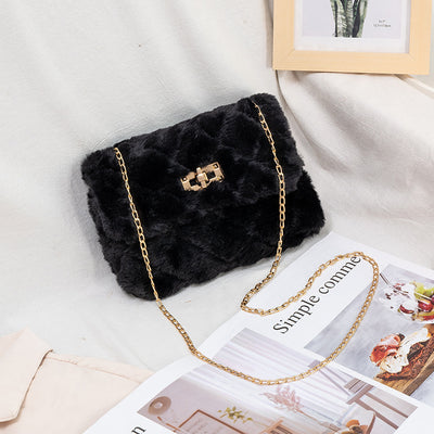Plush Ringer Shoulder Bag