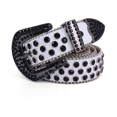 Diamond Bling Leather Belt