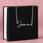 Customized Name Necklace  in "Signature Style Font"