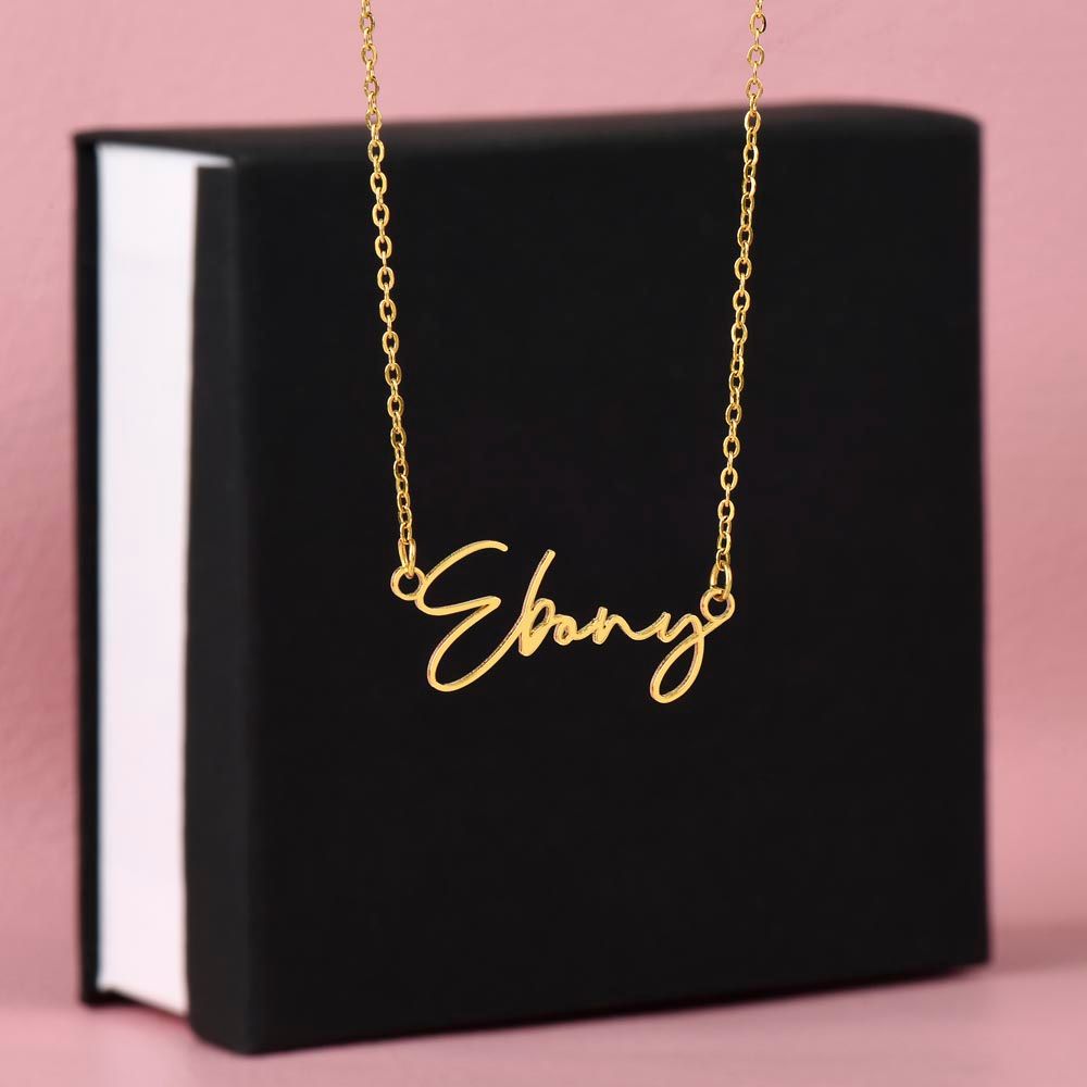 Customized Name Necklace  in "Signature Style Font"