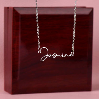 Customized Name Necklace  in "Signature Style Font"